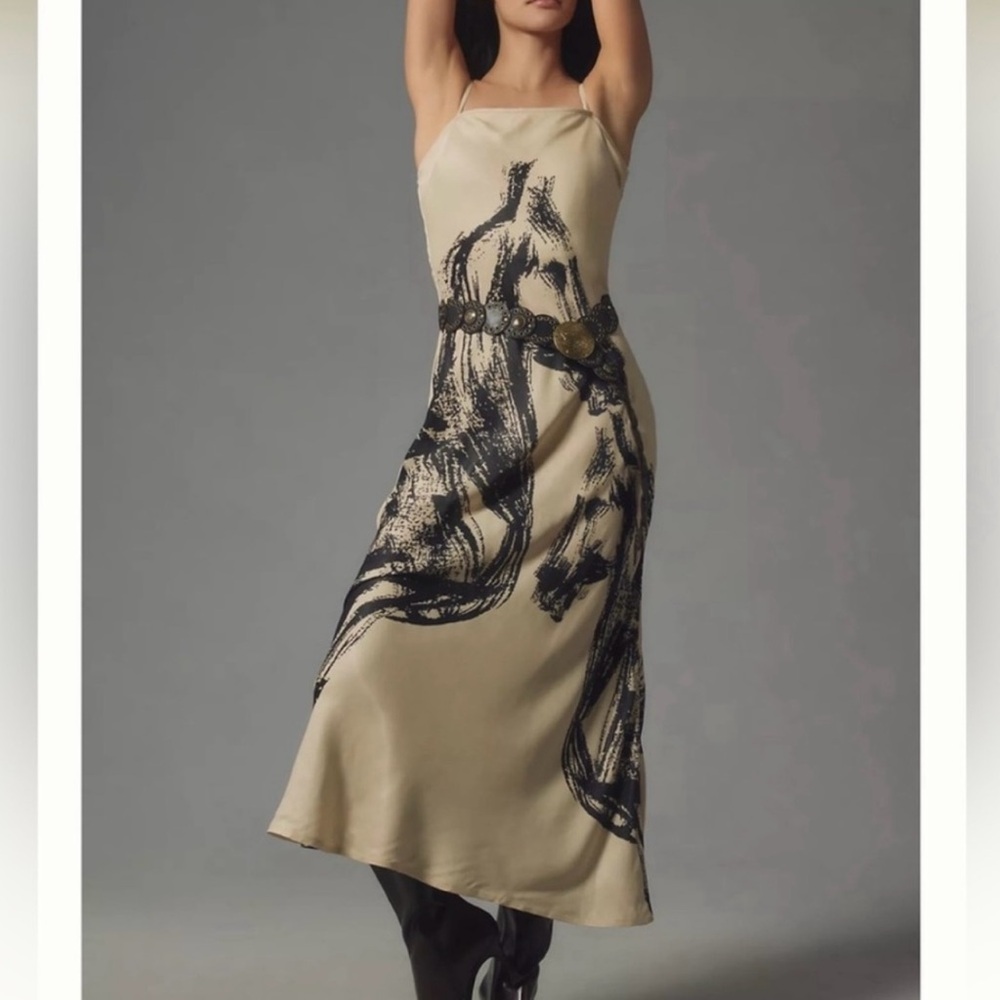 NWT Anthropologie Conditions Apply Chloe Horse Print Dress - Picture 2 of 8